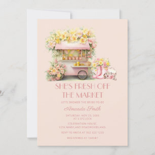 Rustikale Sie ist frisch auf dem Markt Brautparty Einladung