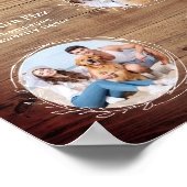 Rustikale Signatur Drinks 3 Foto Haustier Hochzeit Poster (Ecke)