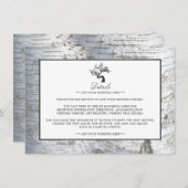 Rustikale Silberbaumhochzeit - Details Begleitkarte (Vorne/Hinten)