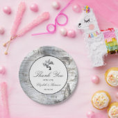 Rustikale Silberbaumhochzeit Pappteller (Party)