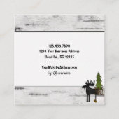 Rustikale Silhouette auf Birkenbaumbraut Quadratische Visitenkarte (Rückseite)