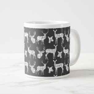 Rustikale Silhouette Hirsch auf der Tasse "Graue S