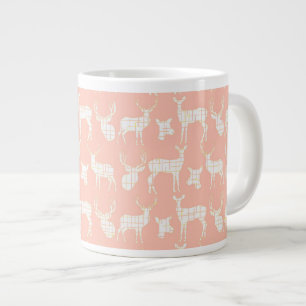 Rustikale Silhouette Hirsch auf rosa Tasse
