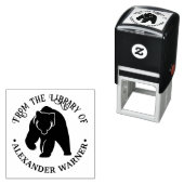 Rustikale Silhouette Nr. 2, Round Library Book Nam Permastempel (Beispiel)