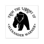 Rustikale Silhouette Nr. 2, Round Library Book Nam Permastempel (Design)