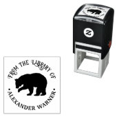 Rustikale Silhouette Nr. 3 Round Library Book Name Permastempel (Beispiel)