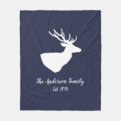 Rustikale Silhouette | PERSONALISIERT Fleecedecke (Vorderseite)