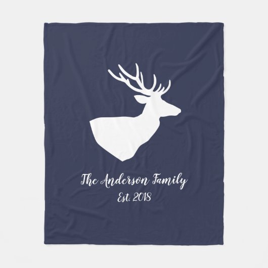 Rustikale Silhouette | PERSONALISIERT Fleecedecke (Vorderseite)