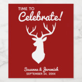 Rustikale Silhouette Rotes Land Weinetikett (Einzelnes Label)