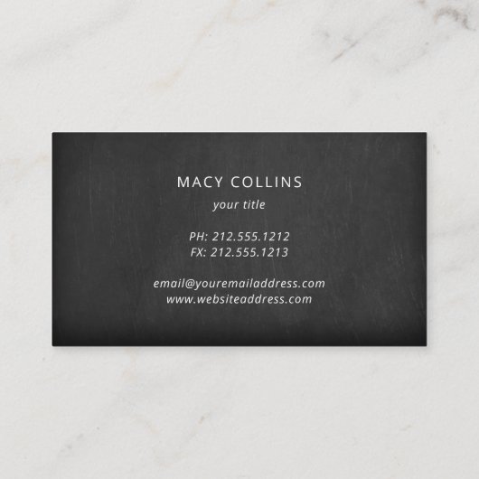 Rustikale Silhouette Visitenkarte (Rückseite)