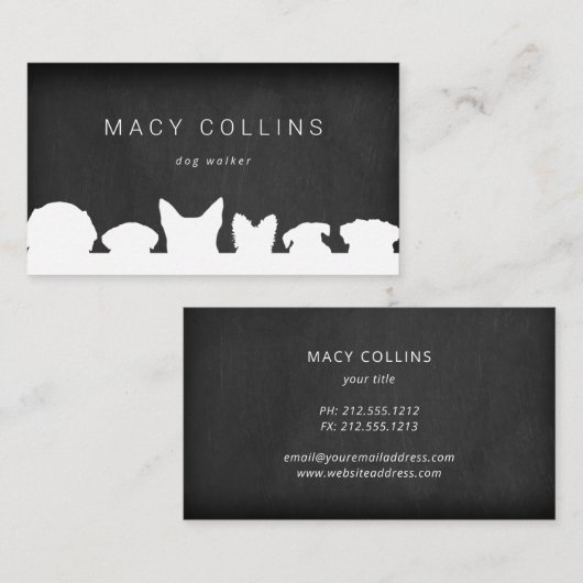 Rustikale Silhouette Visitenkarte (Vorne/Hinten)