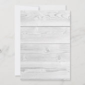 Rustikale Silhouette von Grauwild und Weißholz Einladung (Rückseite)