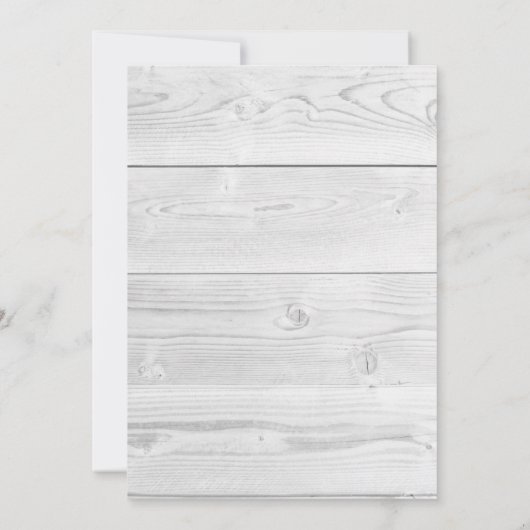 Rustikale Silhouette von Grauwild und Weißholz Einladung (Rückseite)