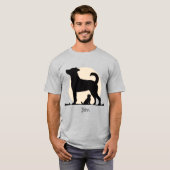Rustikale Silhouette von Mama & Pup mit Emotionale T-Shirt (Vorne ganz)