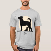 Rustikale Silhouette von Mama & Pup mit Emotionale T-Shirt (Vorderseite)