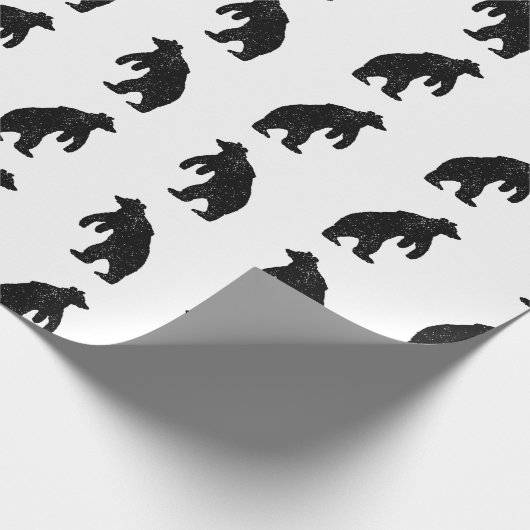 Rustikale Silhouetten CUSTOM BG FARBE Geschenkpapier (Ecke)