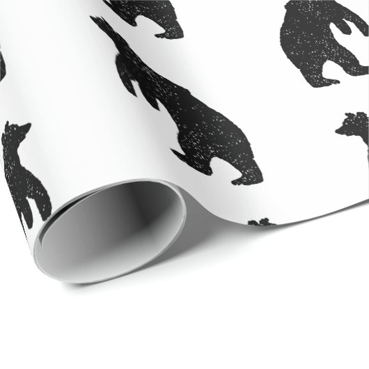 Rustikale Silhouetten CUSTOM BG FARBE Geschenkpapier (Rolleneckpunkt)