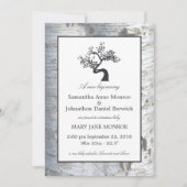 Rustikale Silver Birch Tree Baby Ankündigung (Vorderseite)