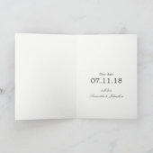 Rustikale Silver Birch Tree Baby Ankündigung (Innenseite)