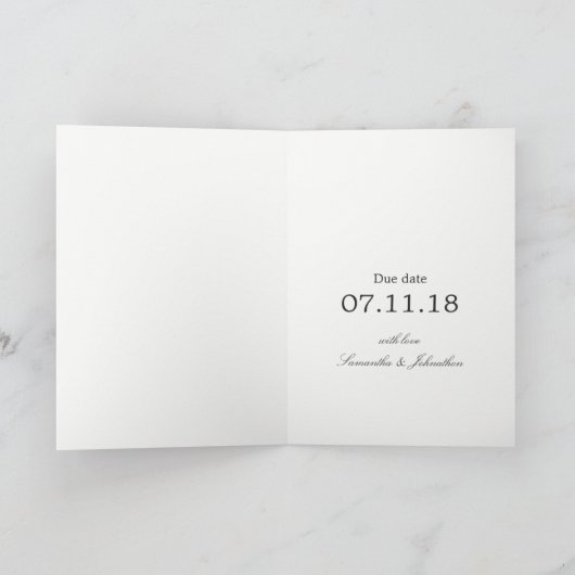 Rustikale Silver Birch Tree Baby Ankündigung (Innenseite)