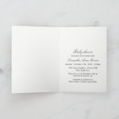 Rustikale Silver Birch Tree Baby Dusche Einladung (Innenseite)