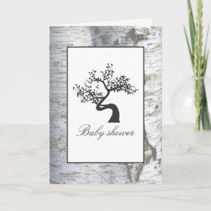 Rustikale Silver Birch Tree Baby Dusche Einladung