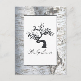 Rustikale Silver Birch Tree Baby Dusche Einladung