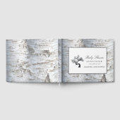 Rustikale Silver Birch Tree Babydusche Gästebuch (Voll)