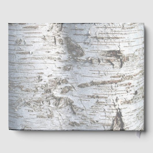 Rustikale Silver Birch Tree Babydusche Gästebuch (Rückseite)
