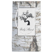 Rustikale Silver Birch Tree Babydusche Kleine Geschenktüte (Vorderseite)