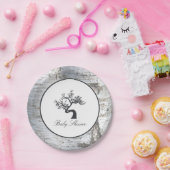 Rustikale Silver Birch Tree Babydusche Pappteller (Party)