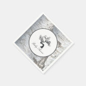 Rustikale Silver Birch Tree Babydusche Serviette (Ecke)