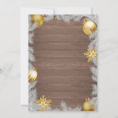 Rustikale Silvester-Party Einladung (Rückseite)