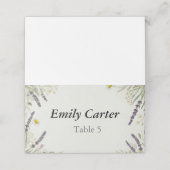 Rustikale Sitzkarte für Hochzeiten Platzkarte (Außenseite Aufgefaltet)