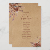 Rustikale Sitzplanung Tischnummer (Vorne/Hinten)