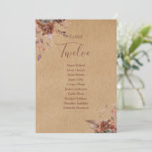 Rustikale Sitzplanung Tischnummer (Stehend Vorderseite)