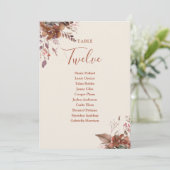 Rustikale Sitzplanung Tischnummer (Stehend Vorderseite)