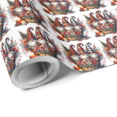 Rustikale skandinavische Gnome-Liebe Geschenkpapier (Rolleneckpunkt)