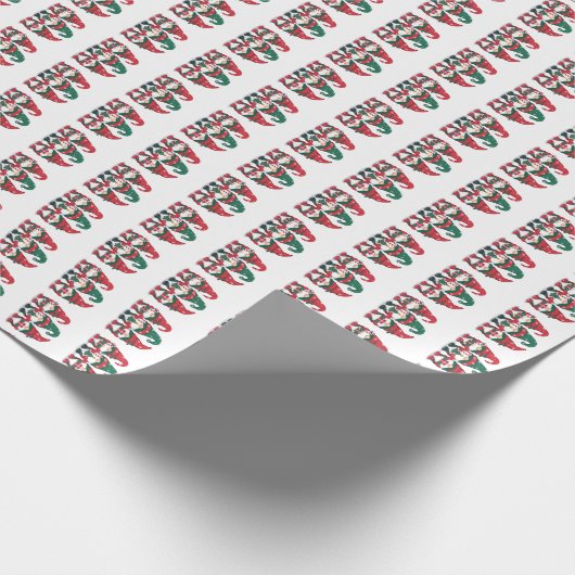 Rustikale skandinavische Gnome-Liebe Geschenkpapier (Ecke)