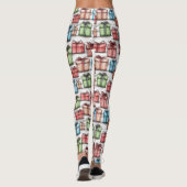 Rustikale skandinavische verpackte Geschenke-Feier Leggings (Rückseite)