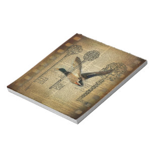 rustikale Skelettschlüssel Western Landmallardente Notizblock