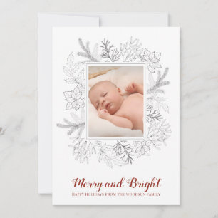 Rustikale Sketch Frohe und helle Baby Weihnachtska