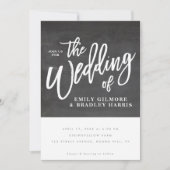 Rustikale Skript-Tafel Einladung (Vorderseite)