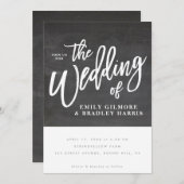 Rustikale Skript-Tafel Einladung (Vorne/Hinten)