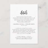 Rustikale Skriptaufklärungskarte mit Angaben zur H Begleitkarte (Vorderseite)