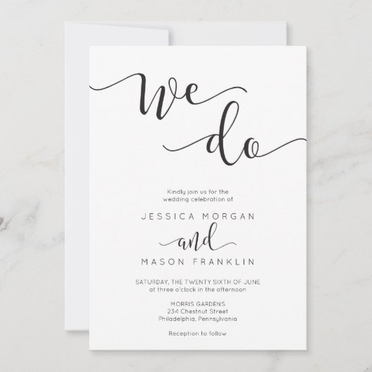 Rustikale Skripteinladung Einladung (Vorderseite)