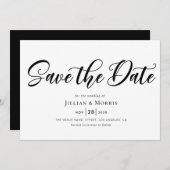 rustikale Skripteinladung Save the Date Einladung (Vorne/Hinten)