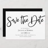 rustikale Skripteinladung Save the Date Einladung (Vorne/Hinten)