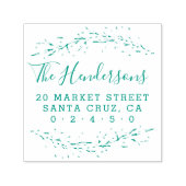 Rustikale Skriptfamilie Name Botanische Rücksendea Permastempel (Design)