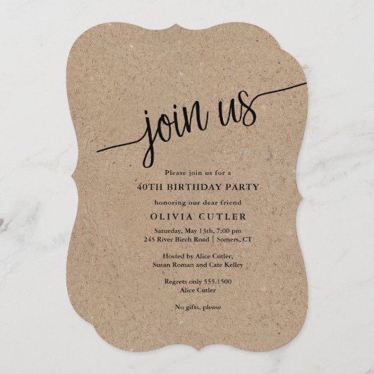 Rustikale Skriptkraftwerke schließen sich uns an Einladung (Vorne/Hinten)